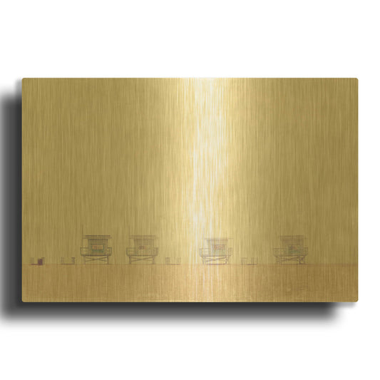 'Four' By Myan Soffia Gold Metal Wall Art