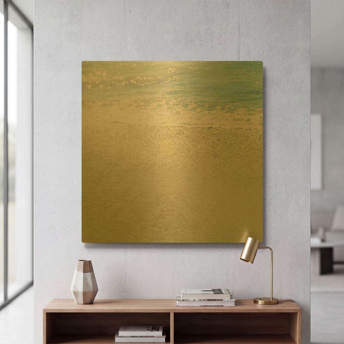 'Del Mar' By Myan Soffia Gold Metal Wall Art