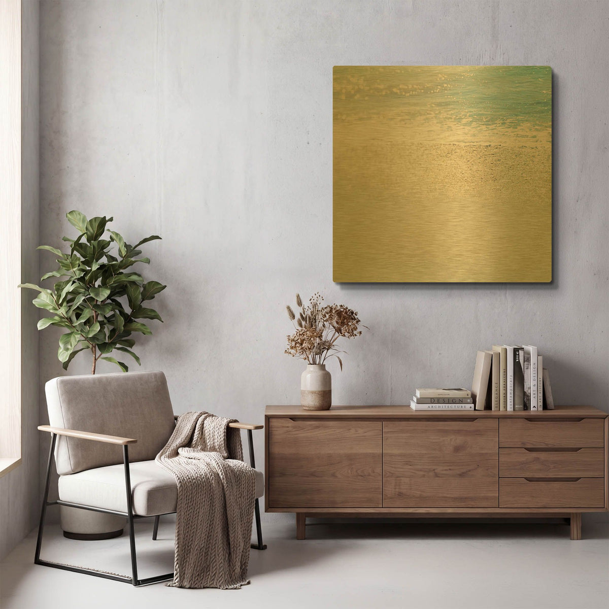 'Del Mar' By Myan Soffia Gold Metal Wall Art