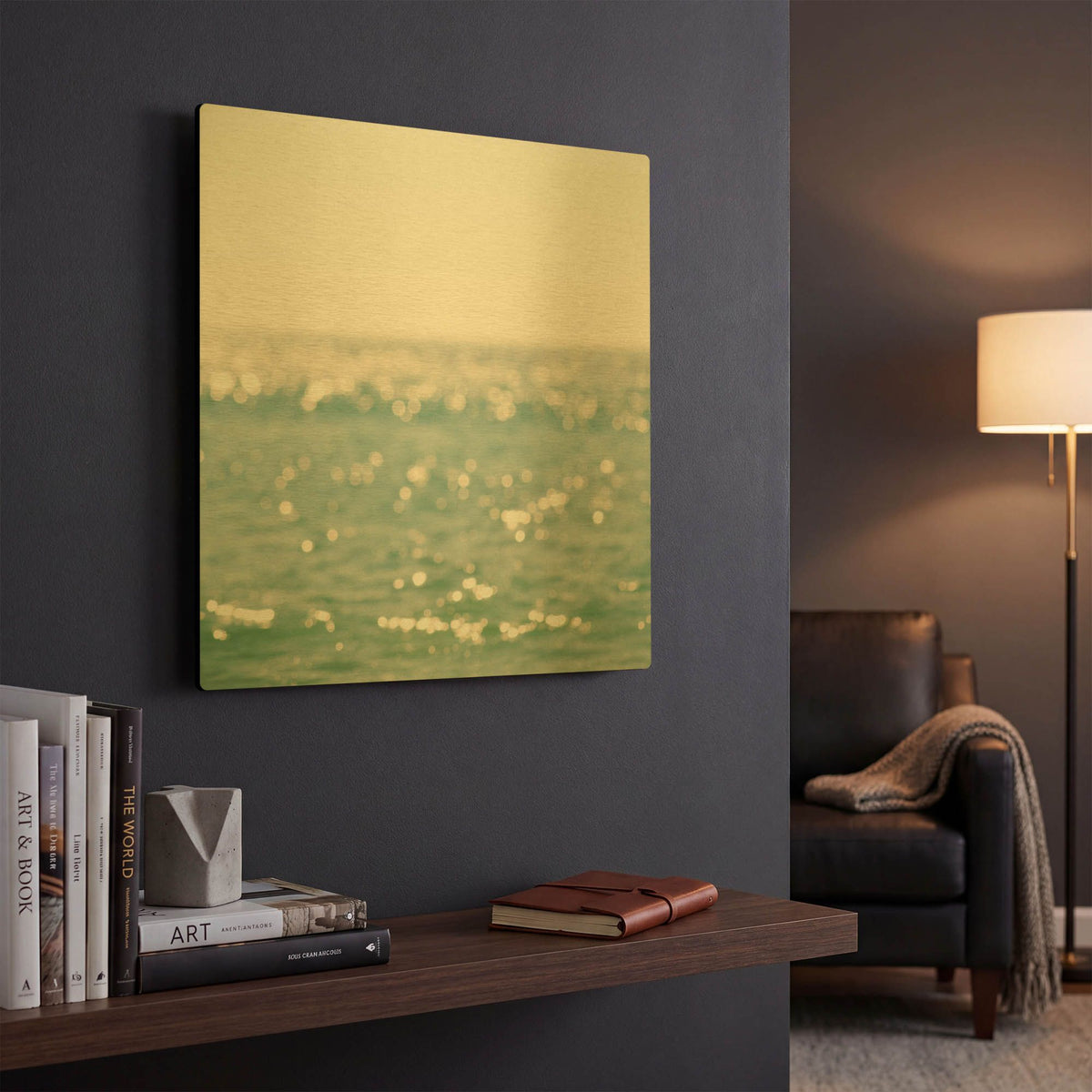 'La Mer' By Myan Soffia Gold Metal Wall Art