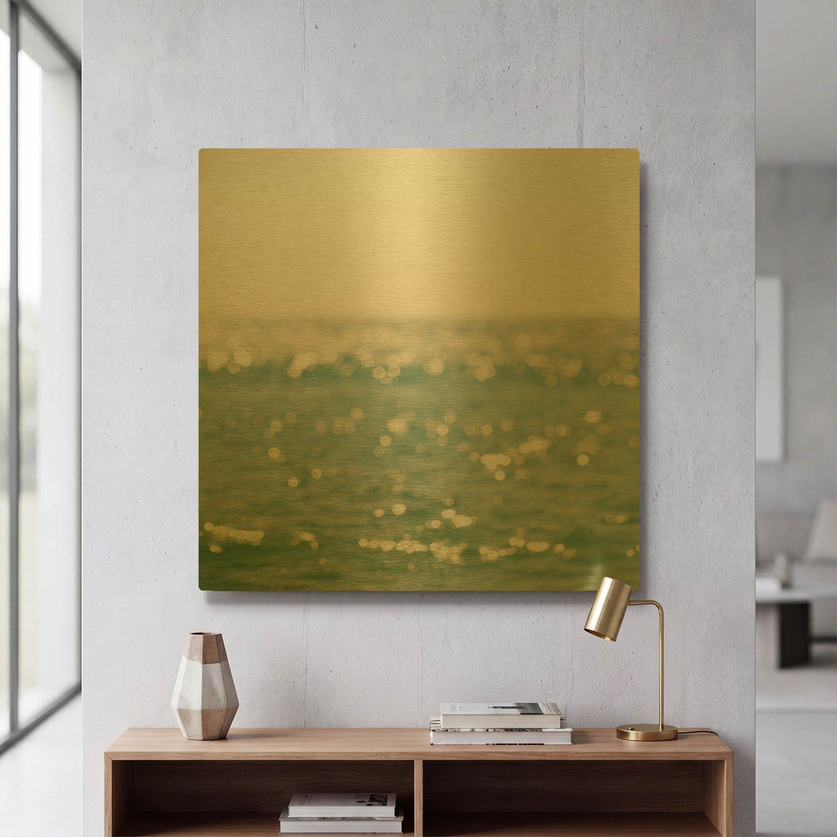 'La Mer' By Myan Soffia Gold Metal Wall Art