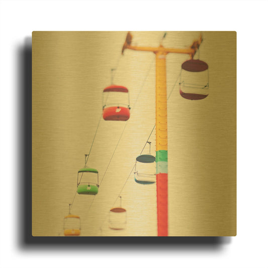 'Carnival Candy' By Myan Soffia Gold Metal Wall Art