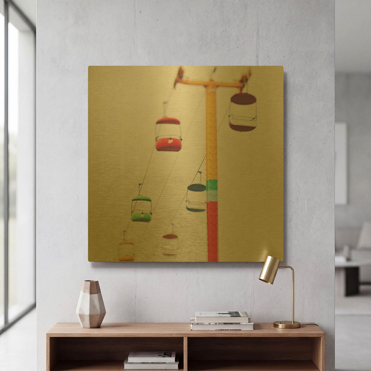 'Carnival Candy' By Myan Soffia Gold Metal Wall Art