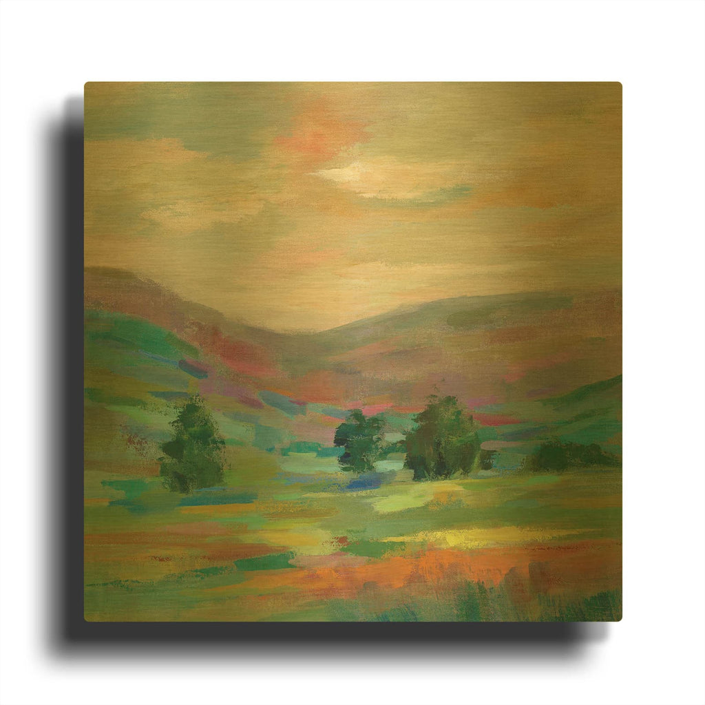 'Summer Hues' By Silvia Vassileva Gold Metal Wall Art