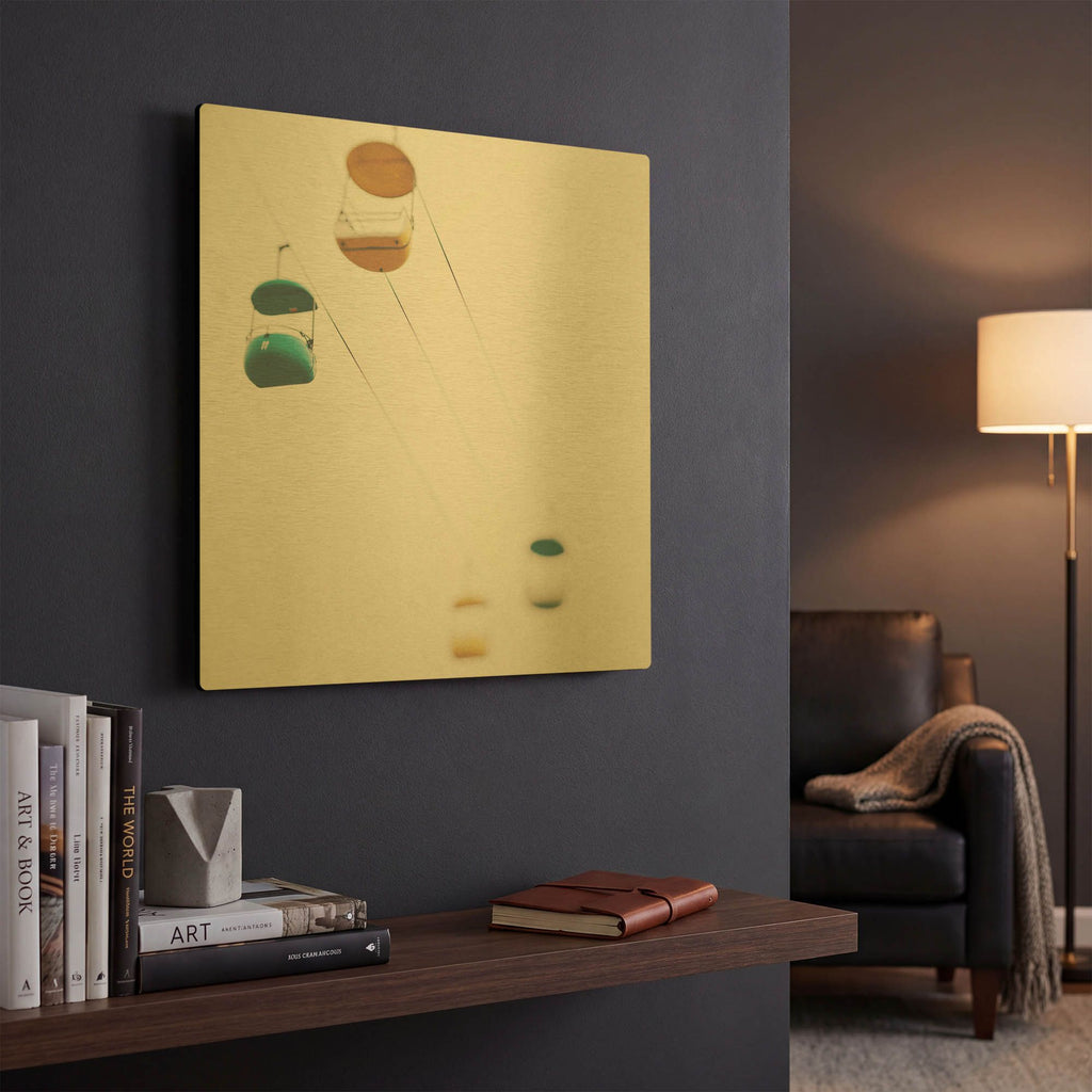'Strings' By Myan Soffia Gold Metal Wall Art