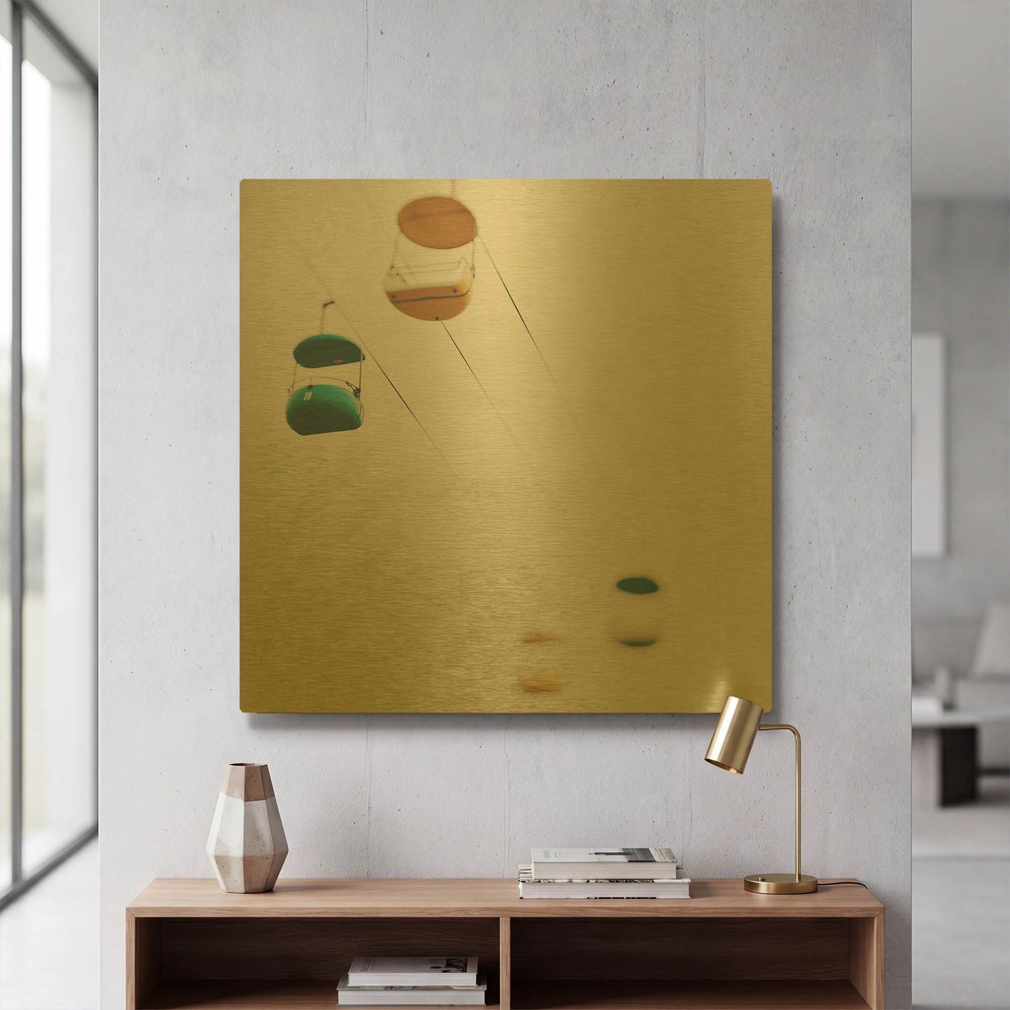 'Strings' By Myan Soffia Gold Metal Wall Art