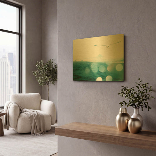 'A New Day' By Myan Soffia Gold Metal Wall Art