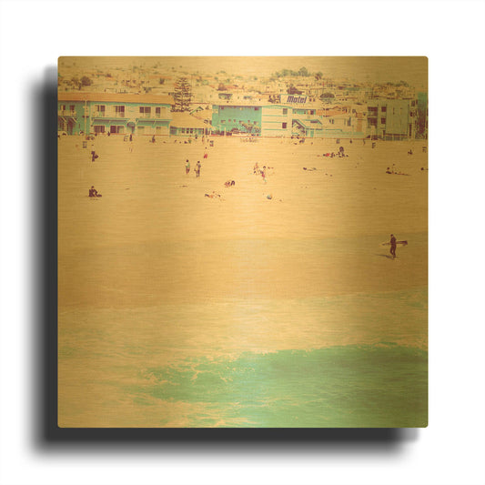 'Motel' By Myan Soffia Gold Metal Wall Art