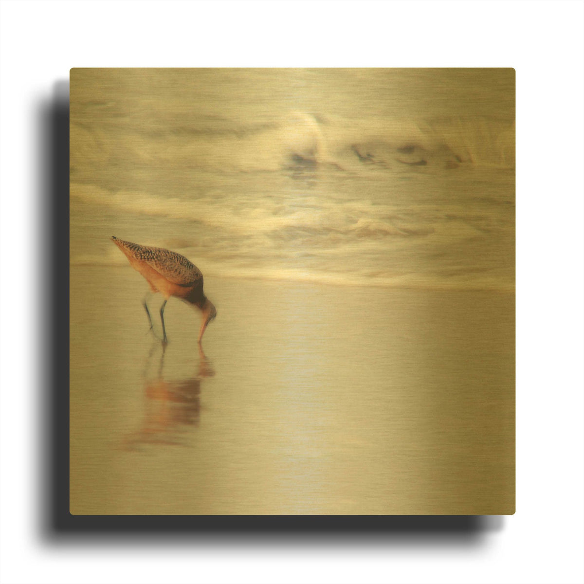 'Soft Sea' By Myan Soffia Gold Metal Wall Art