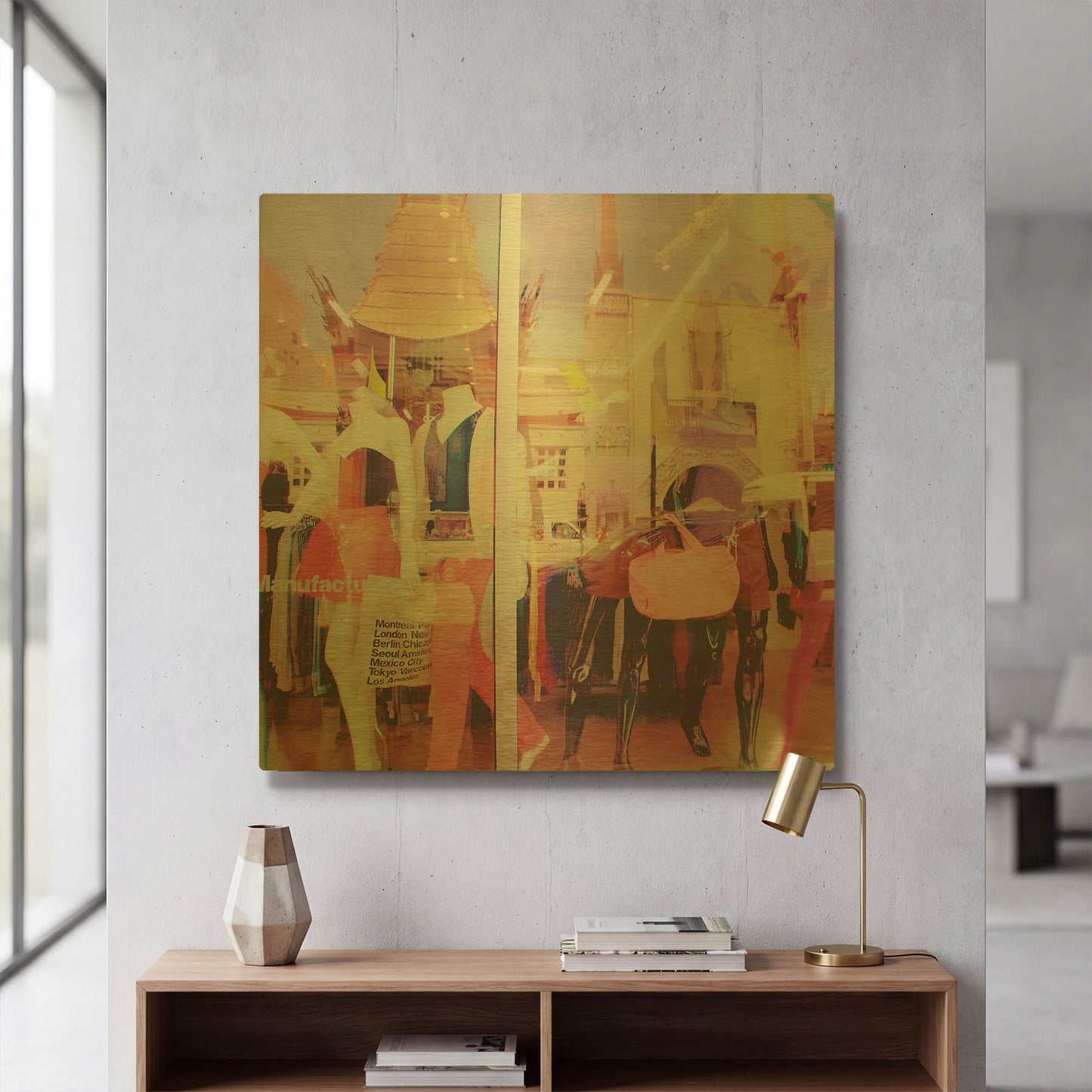 'Fashionista' By Myan Soffia Gold Metal Wall Art