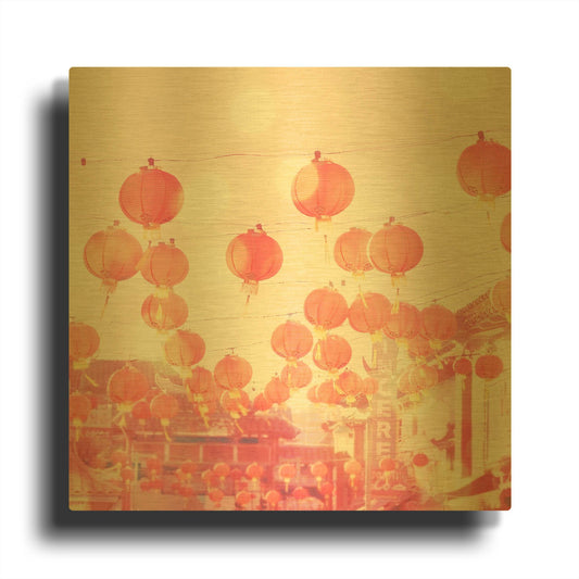 'Chinatown' By Myan Soffia Gold Metal Wall Art