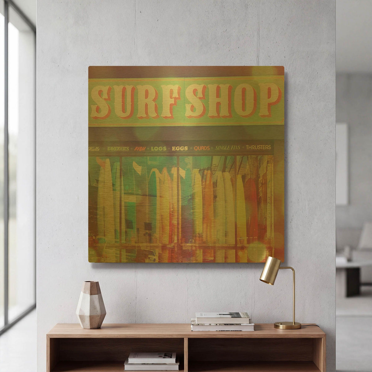 'Seaside Summer' By Myan Soffia Gold Metal Wall Art