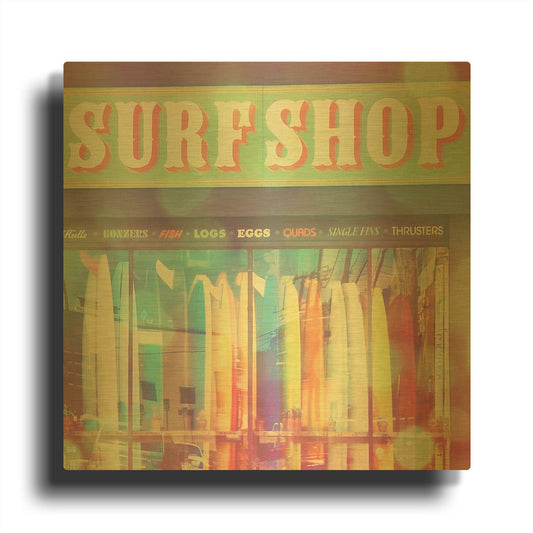 'Seaside Summer' By Myan Soffia Gold Metal Wall Art