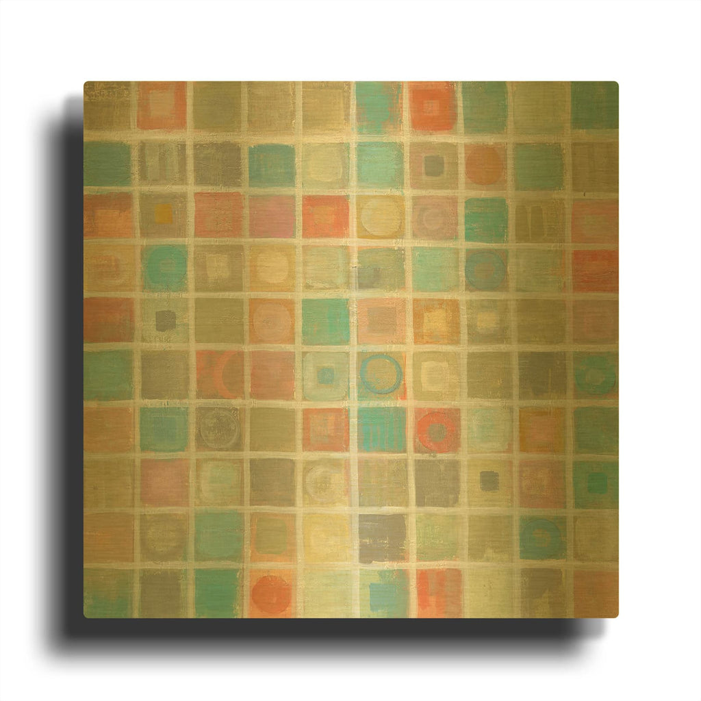 'Sea Glass Mosaic' By Silvia Vassileva Gold Metal Wall Art