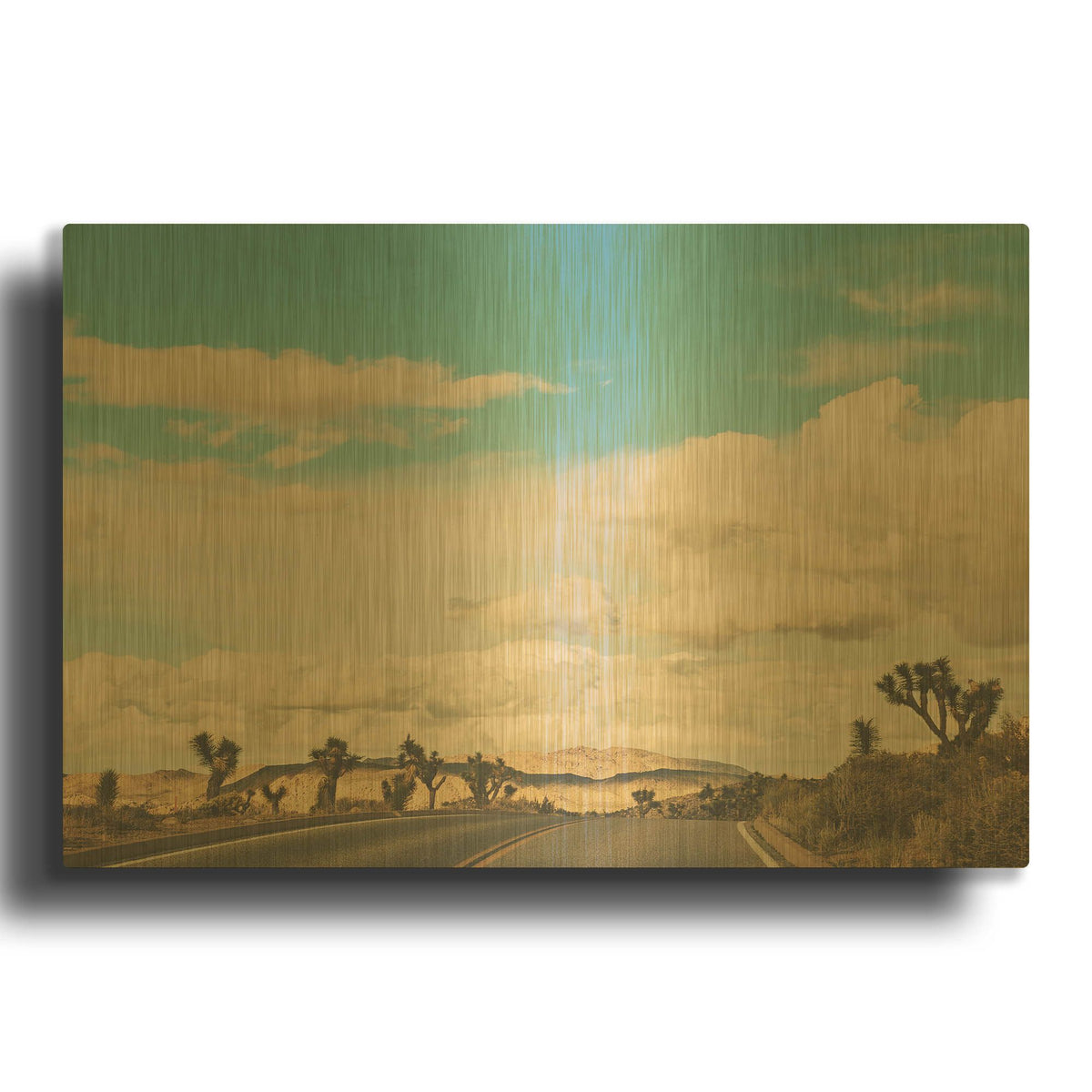 'Weekend Drive' By Myan Soffia Gold Metal Wall Art