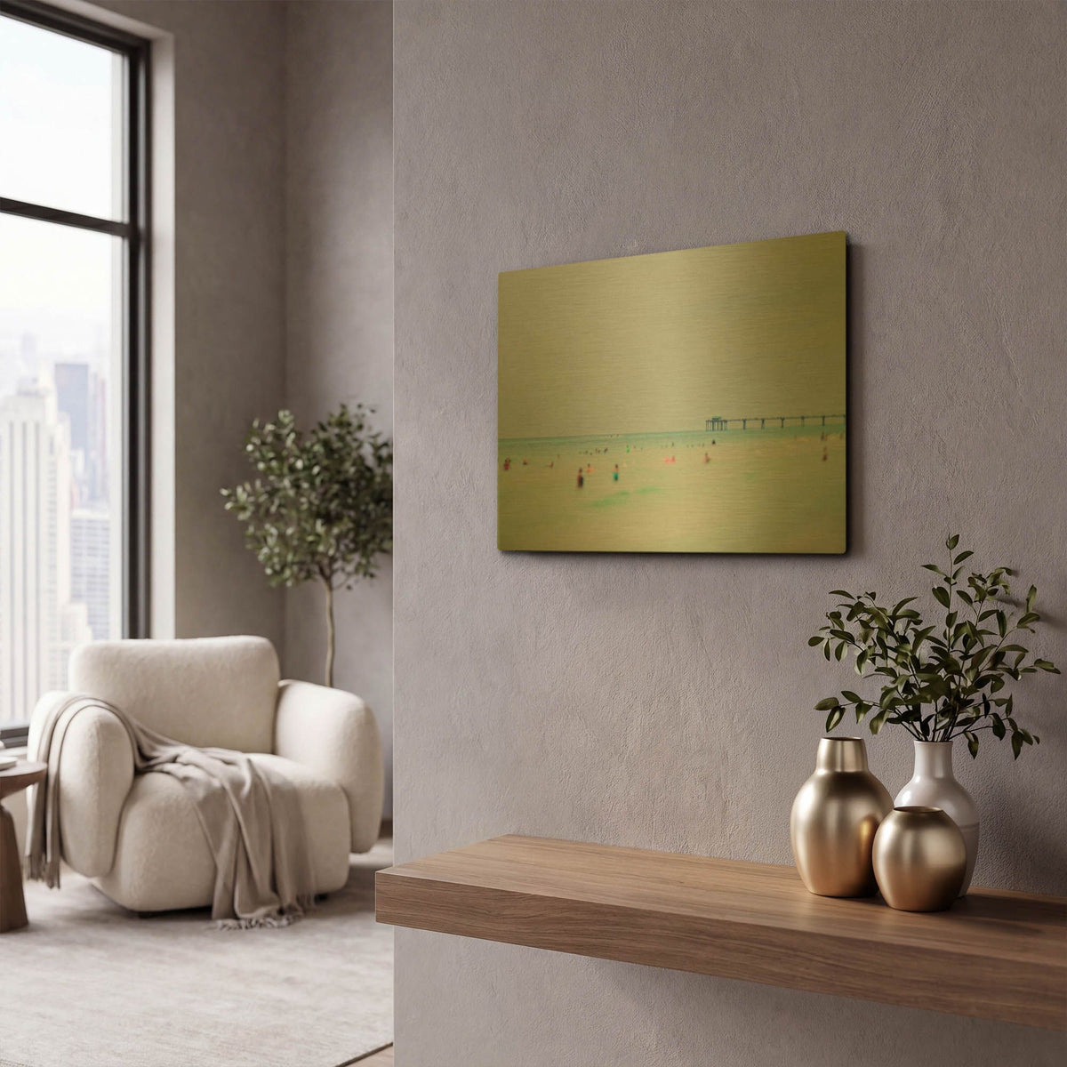 'Dreams of The Gulf Coast' By Myan Soffia Gold Metal Wall Art