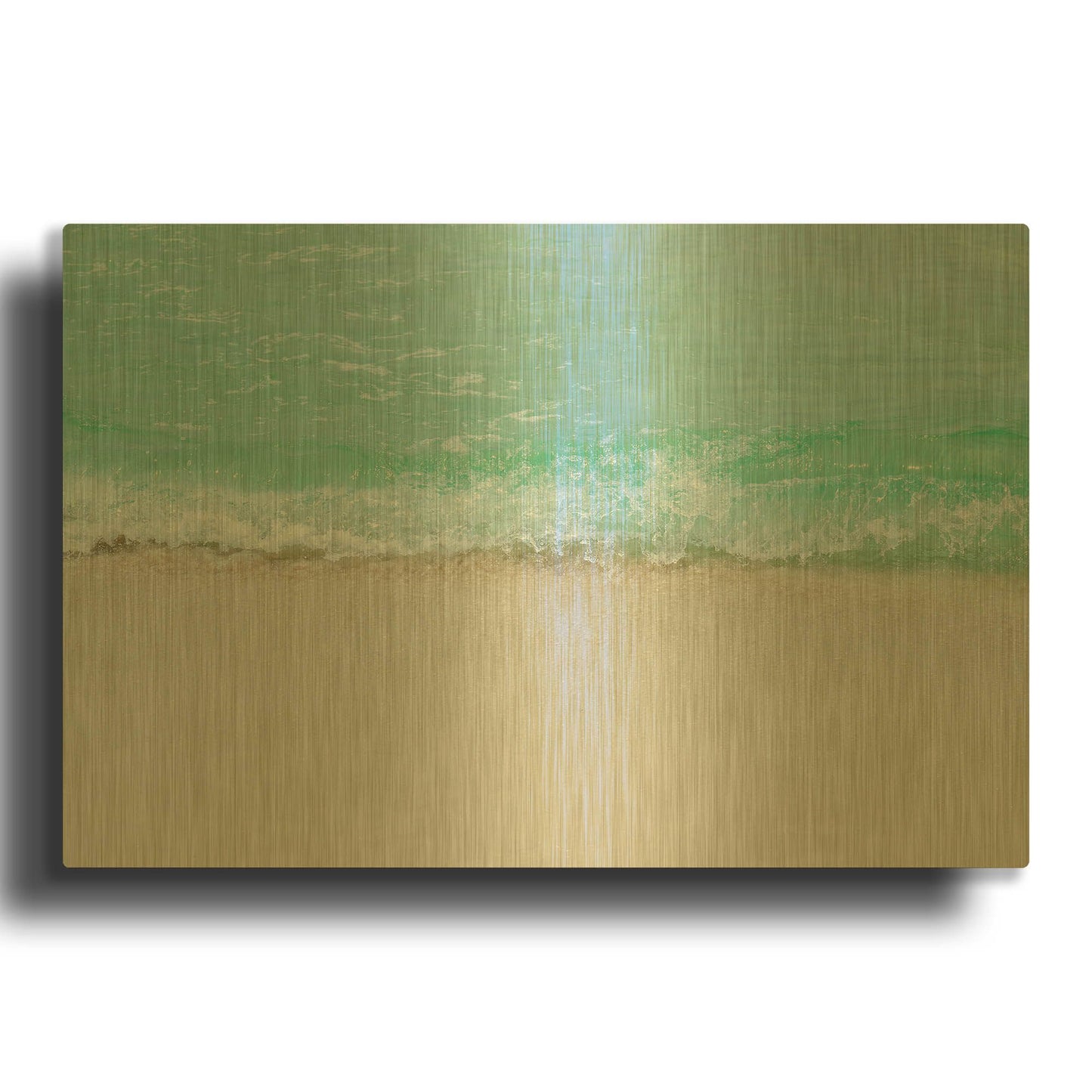 'Little Waves' By Myan Soffia Gold Metal Wall Art