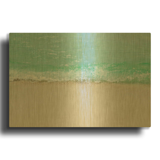 'Little Waves' By Myan Soffia Gold Metal Wall Art