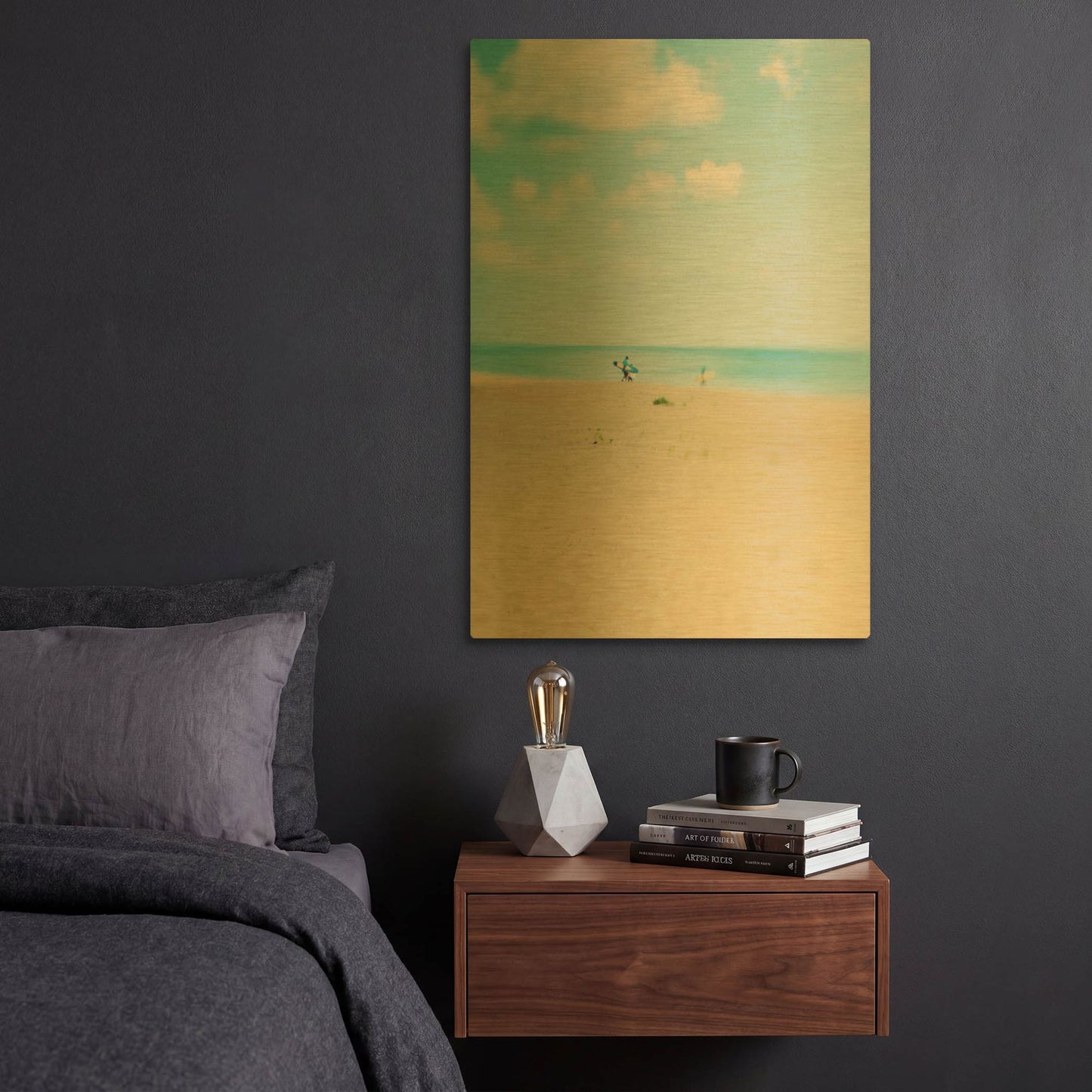 'Silent Observer' By Myan Soffia Gold Metal Wall Art