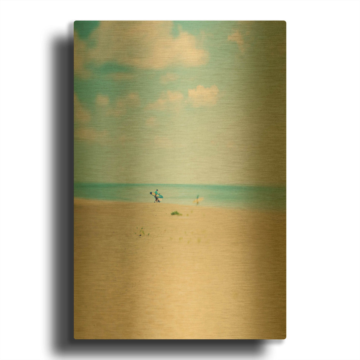 'Silent Observer' By Myan Soffia Gold Metal Wall Art