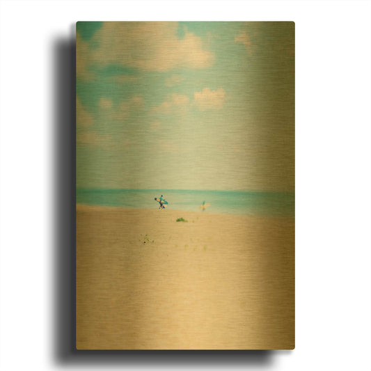 'Silent Observer' By Myan Soffia Gold Metal Wall Art