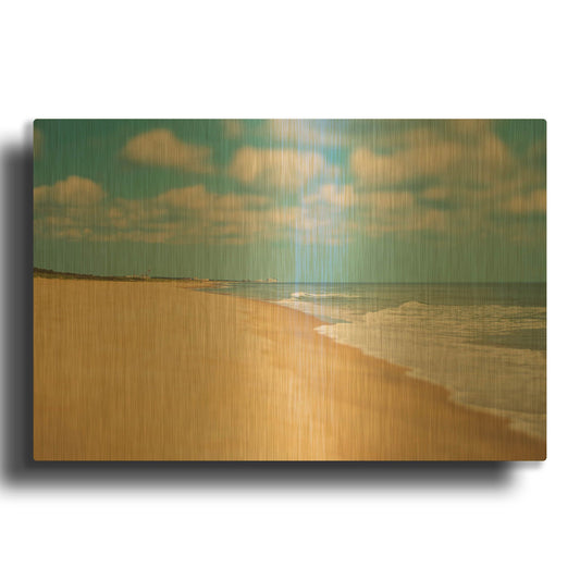 'Virginia Beach' By Myan Soffia Gold Metal Wall Art