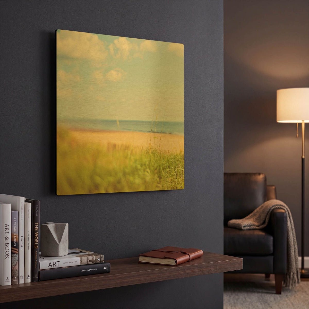 'Layers' By Myan Soffia Gold Metal Wall Art