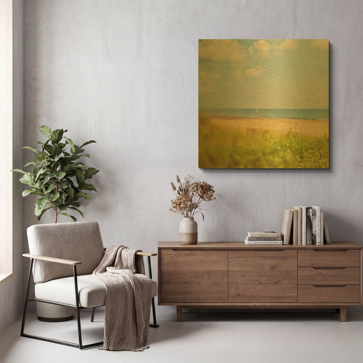 'Layers' By Myan Soffia Gold Metal Wall Art