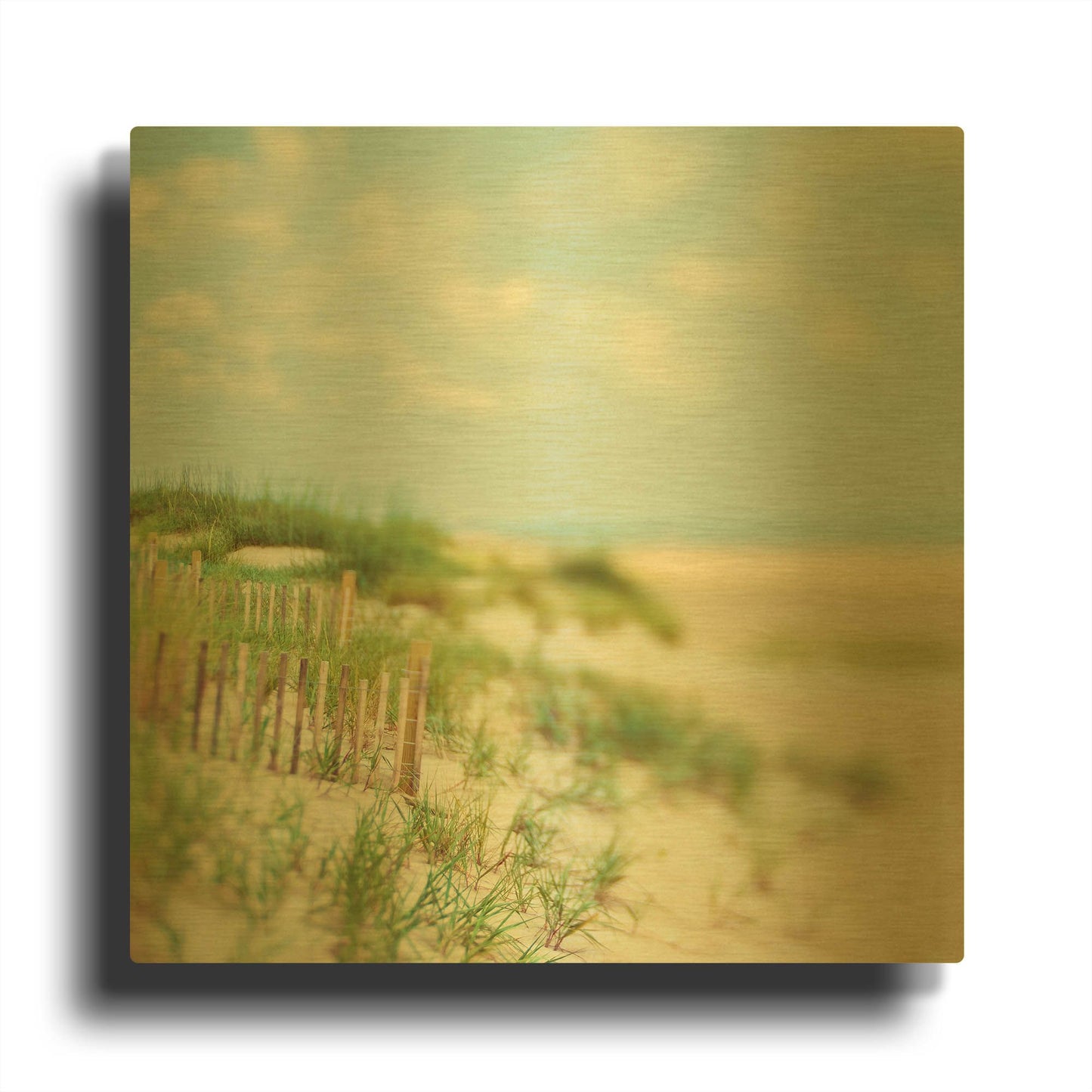 'Sand Dunes' By Myan Soffia Gold Metal Wall Art