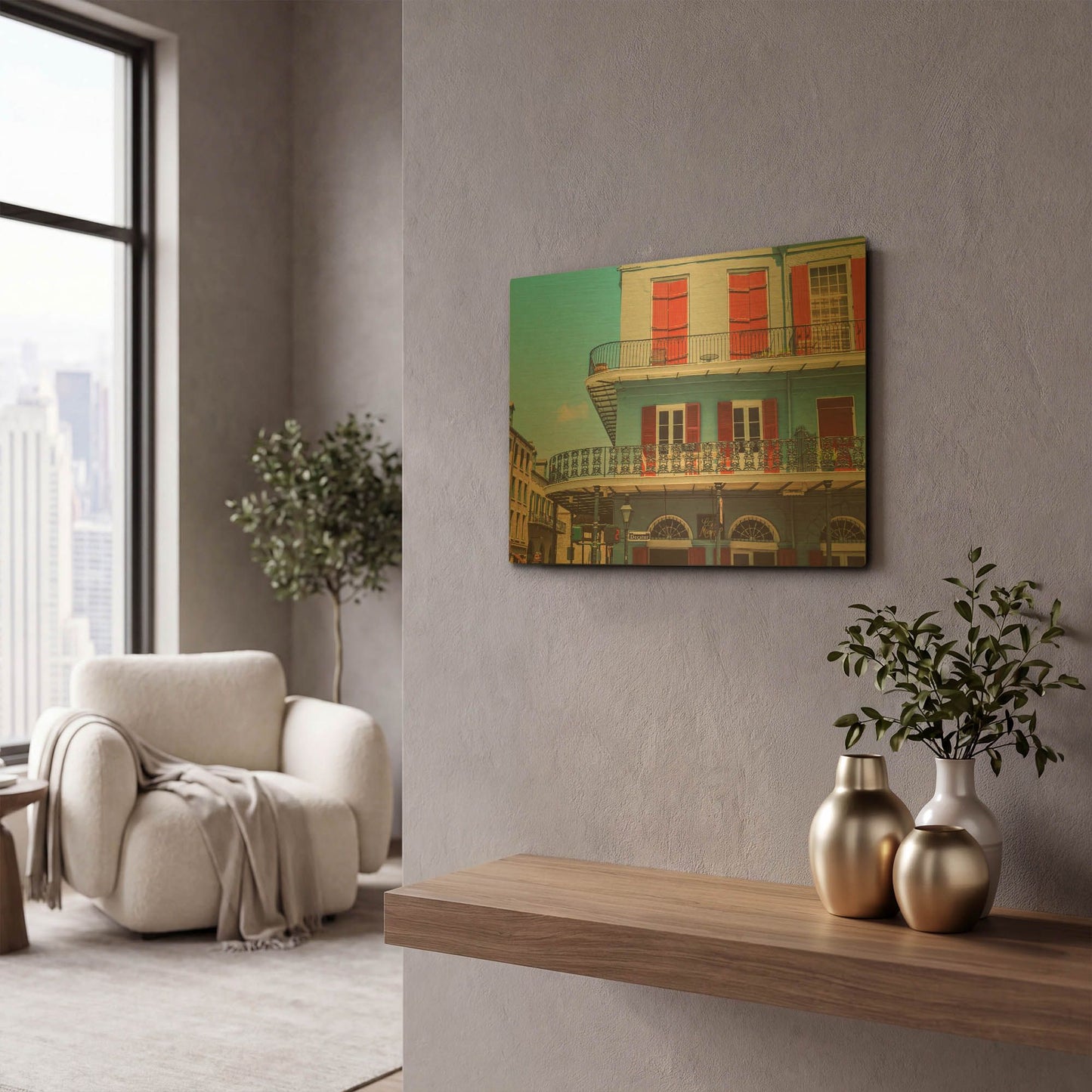 'Two' By Myan Soffia Gold Metal Wall Art