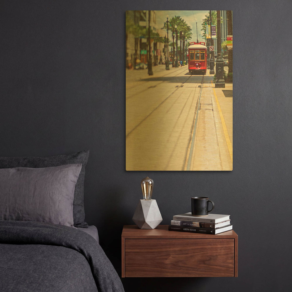 'Streetcar' By Myan Soffia Gold Metal Wall Art
