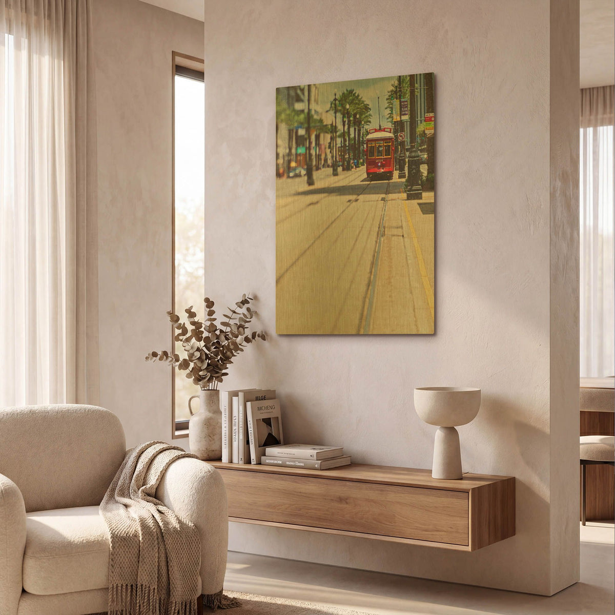 'Streetcar' By Myan Soffia Gold Metal Wall Art