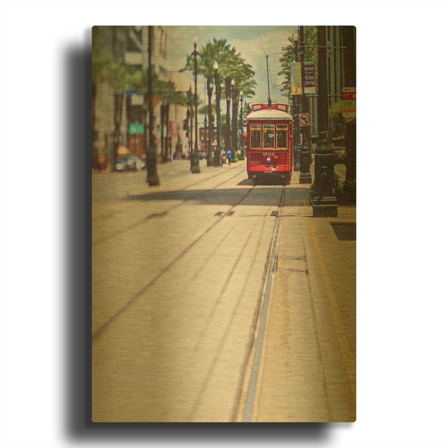 'Streetcar' By Myan Soffia Gold Metal Wall Art
