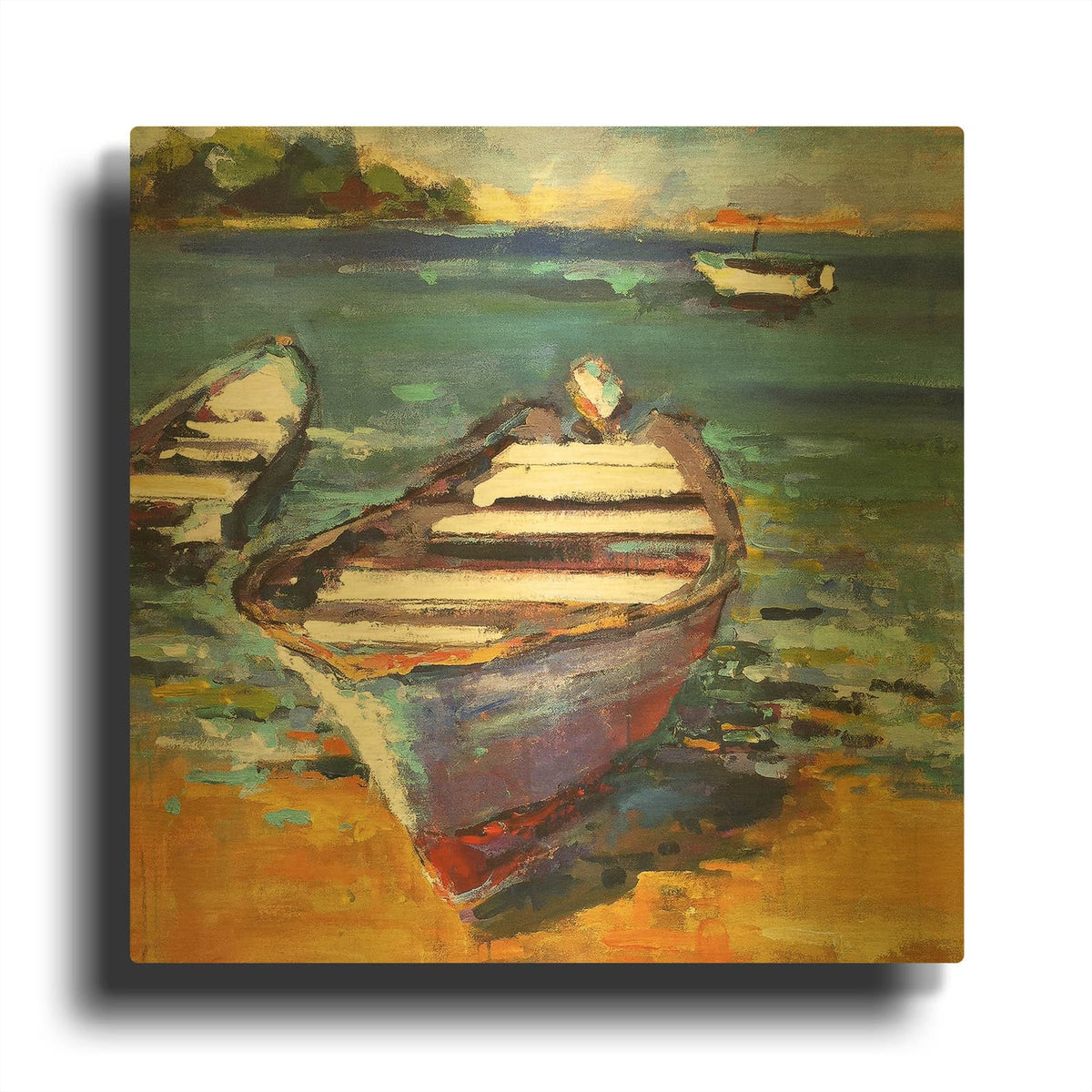 'Boat' By Page Pearson Railsback Gold Metal Wall Art