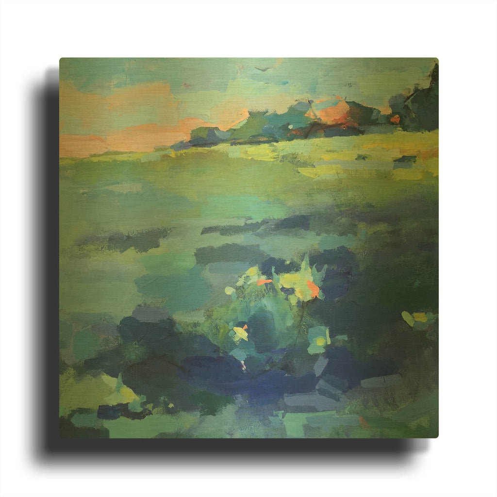 'Field' By Page Pearson Railsback Gold Metal Wall Art