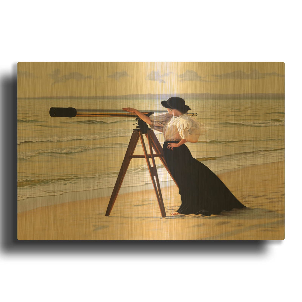 'Outlook' By Peter Quidley Gold Metal Wall Art