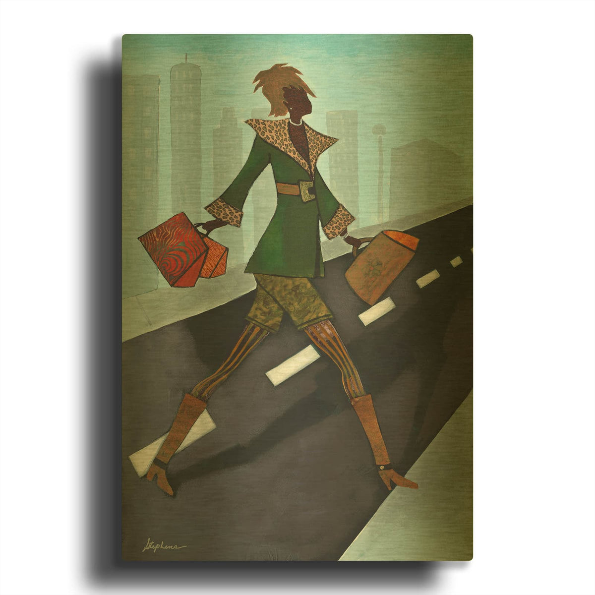 'Take Charge' By Phyllis Stephens Gold Metal Wall Art
