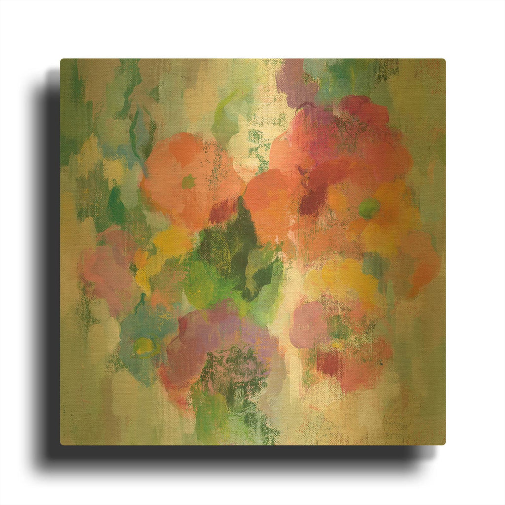 'Colorful Garden II' By Silvia Vassileva Gold Metal Wall Art