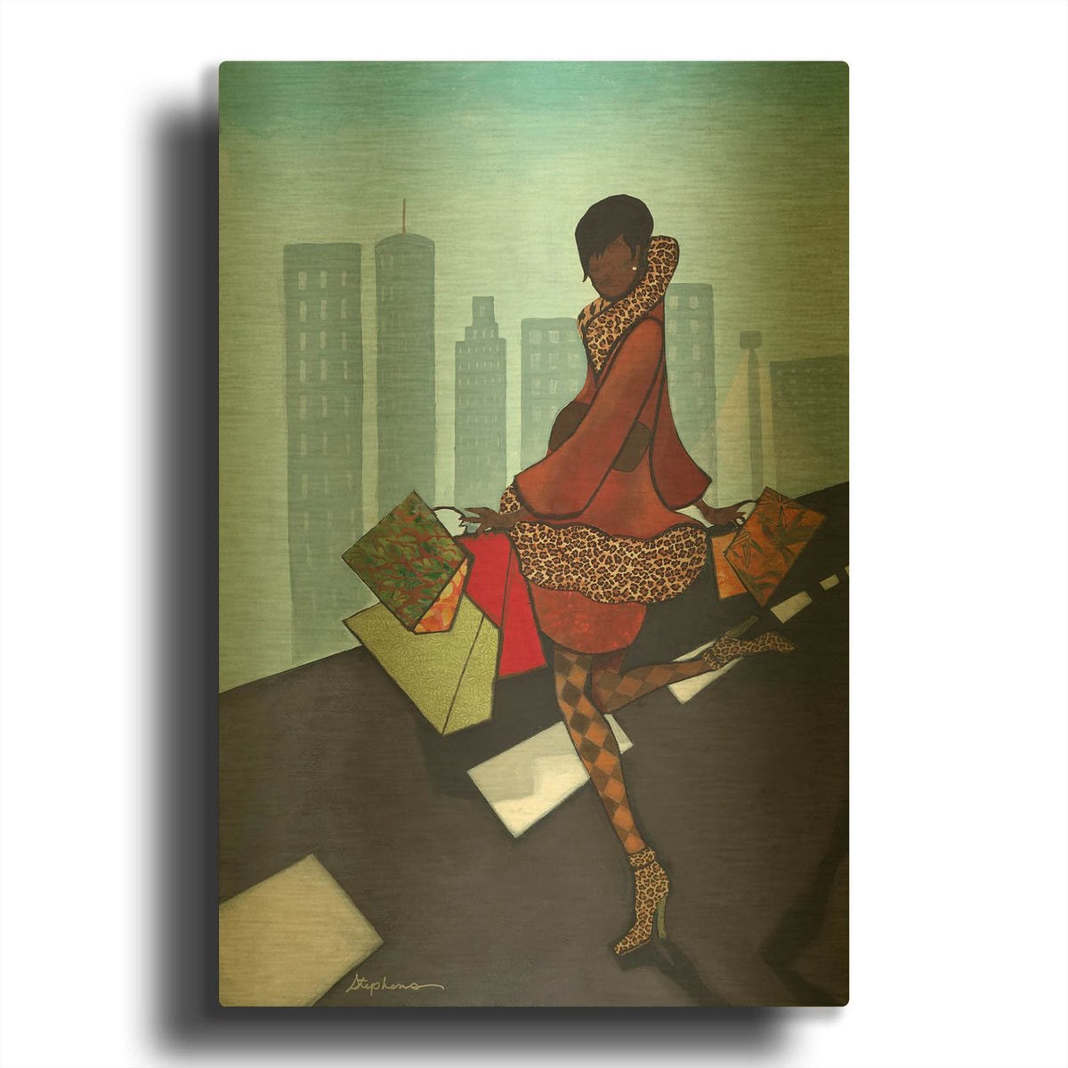 'Take Over' By Phyllis Stephens Gold Metal Wall Art
