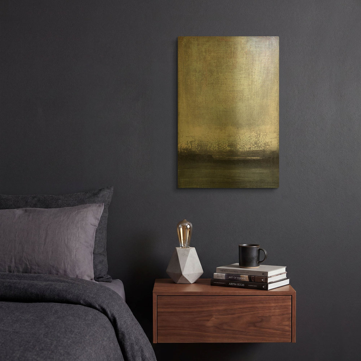 'Dark Earth 2' By Radek Smach Gold Metal Wall Art