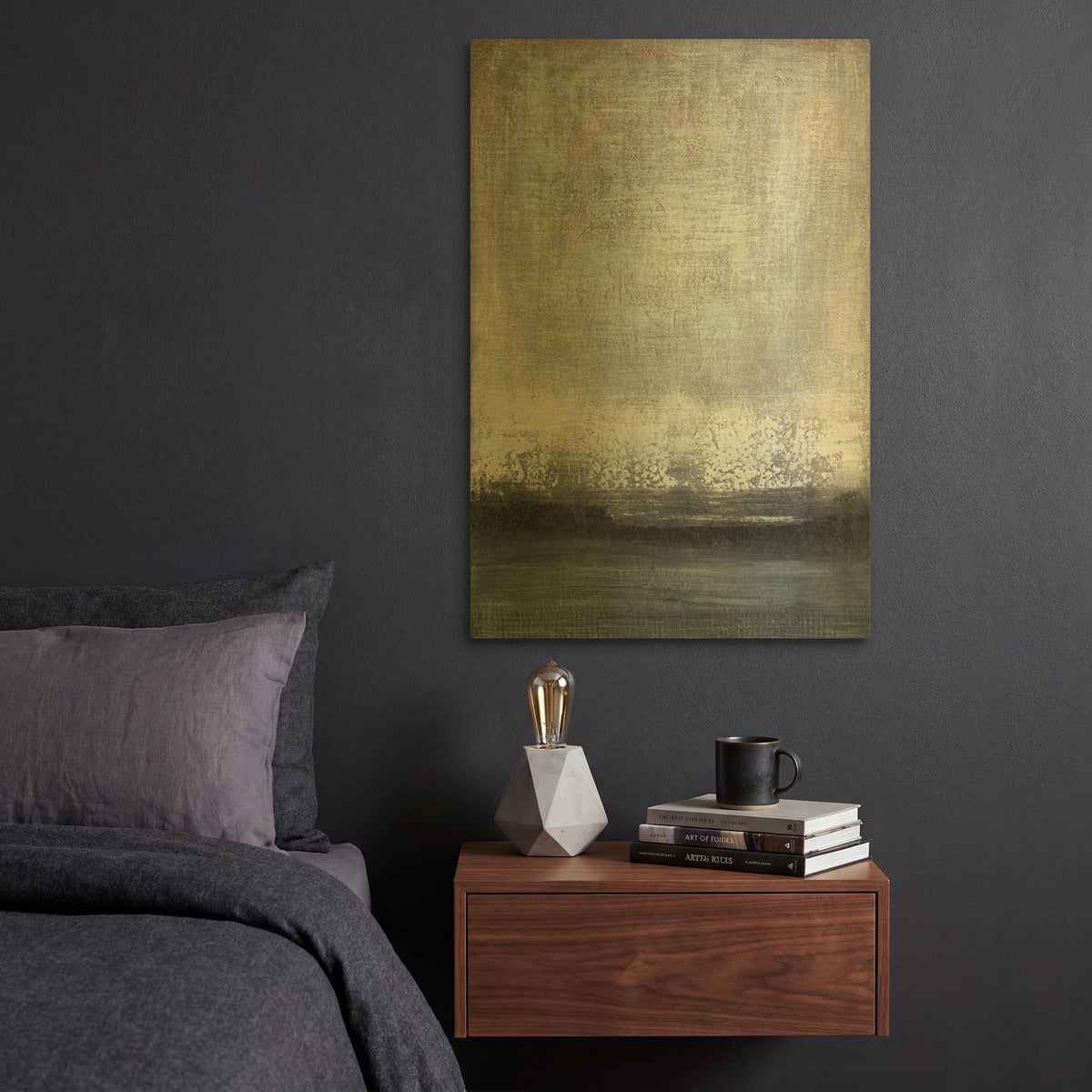 'Dark Earth 2' By Radek Smach Gold Metal Wall Art