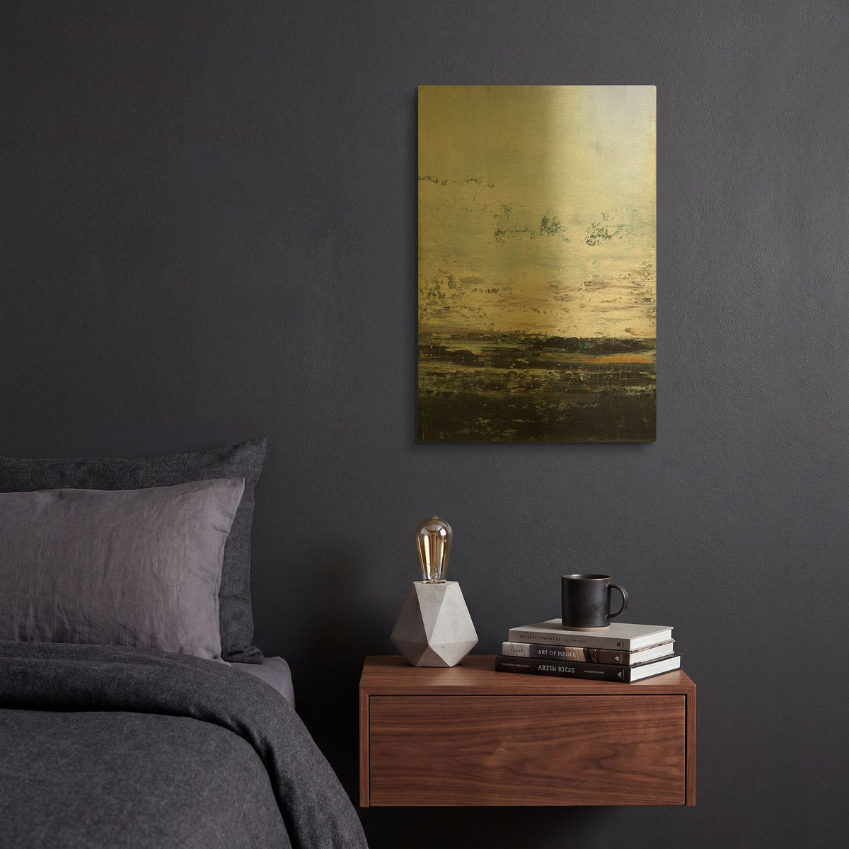 'Dark Earth 3' By Radek Smach Gold Metal Wall Art
