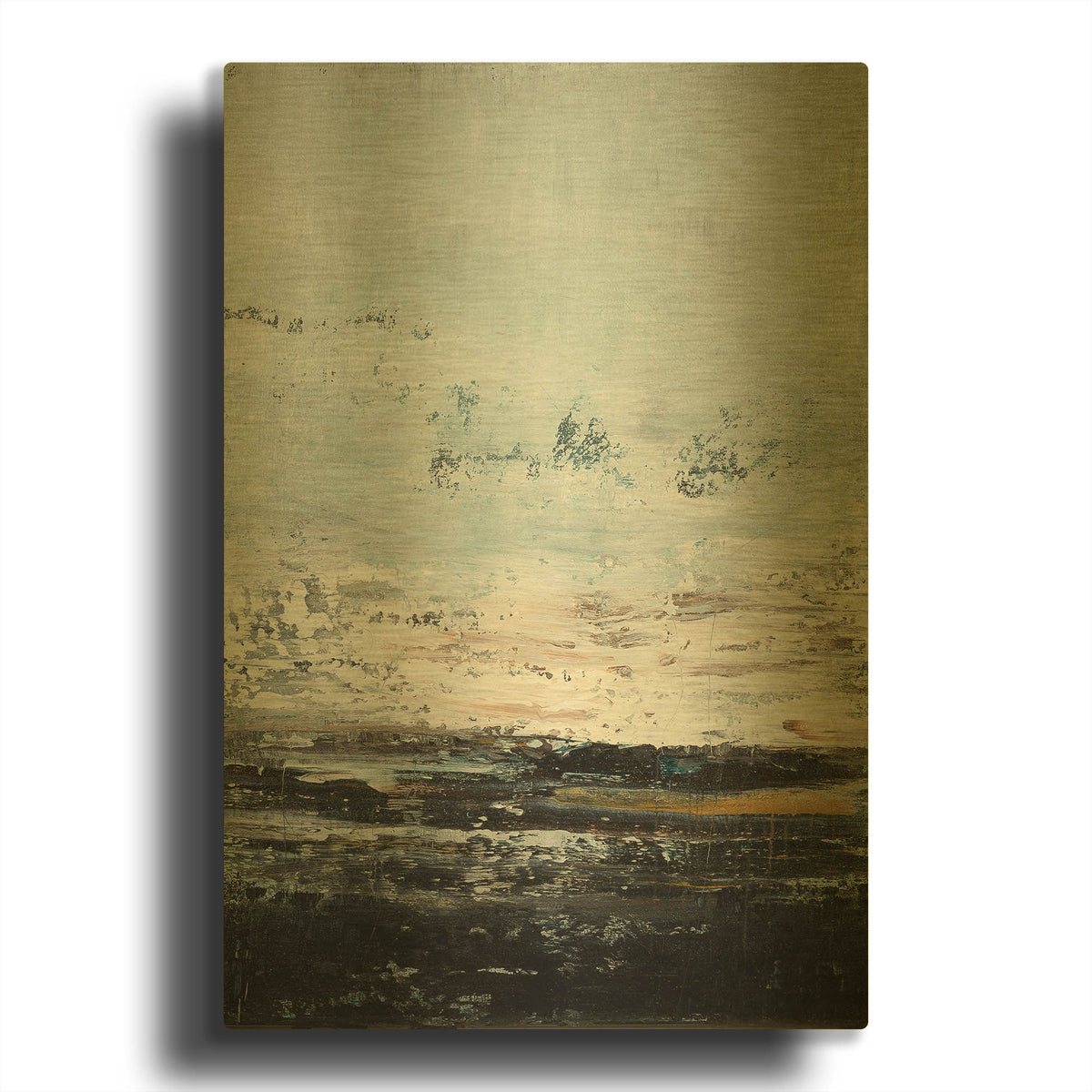 'Dark Earth 3' By Radek Smach Gold Metal Wall Art