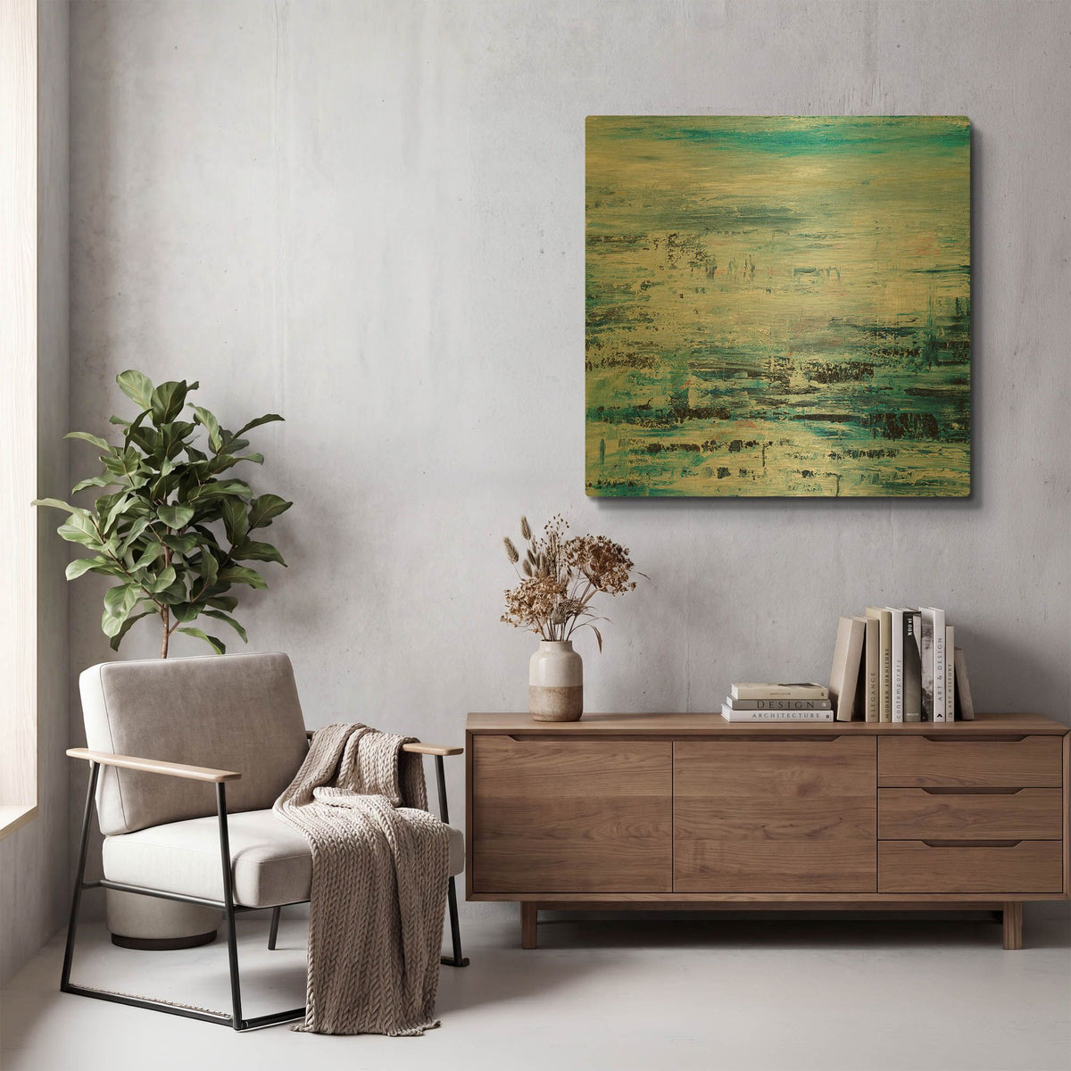'Oceanside 1' By Radek Smach Gold Metal Wall Art