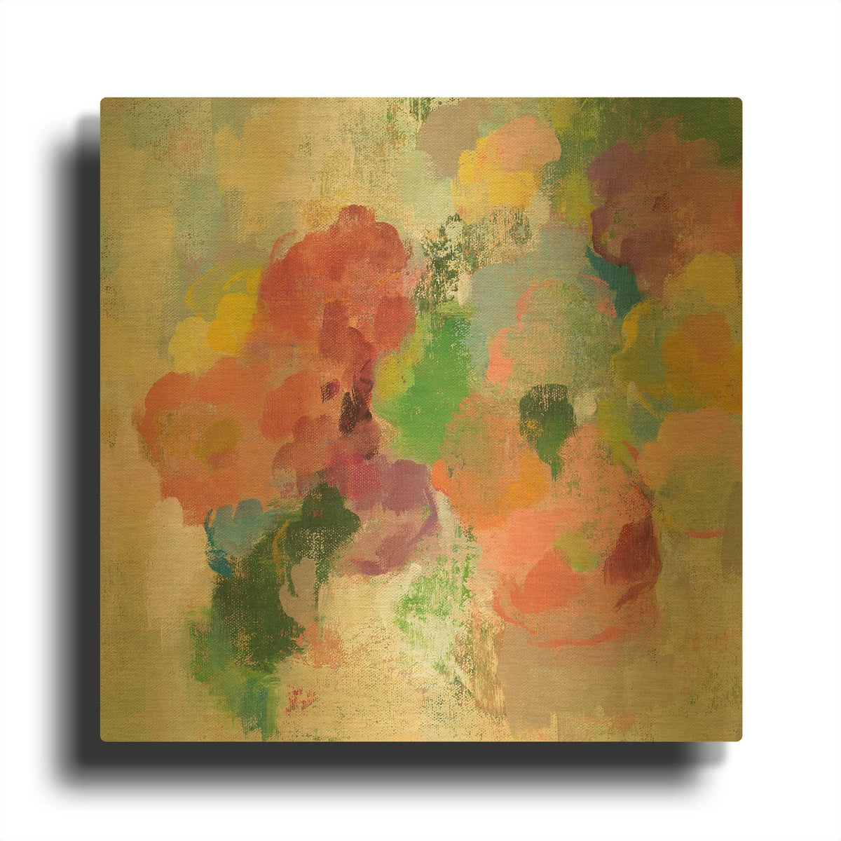 'Colorful Garden III' By Silvia Vassileva Gold Metal Wall Art