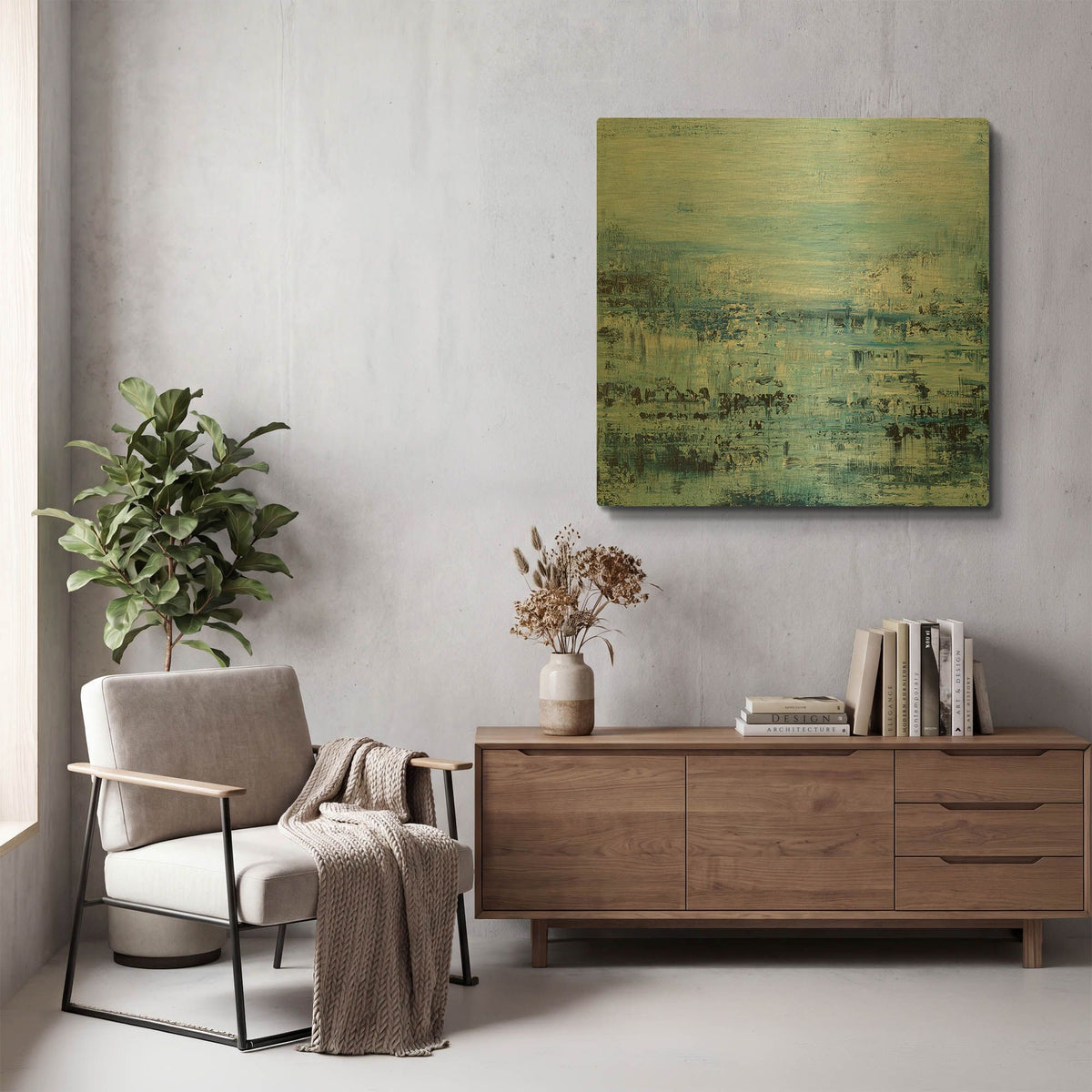 'Oceanside 2' By Radek Smach Gold Metal Wall Art