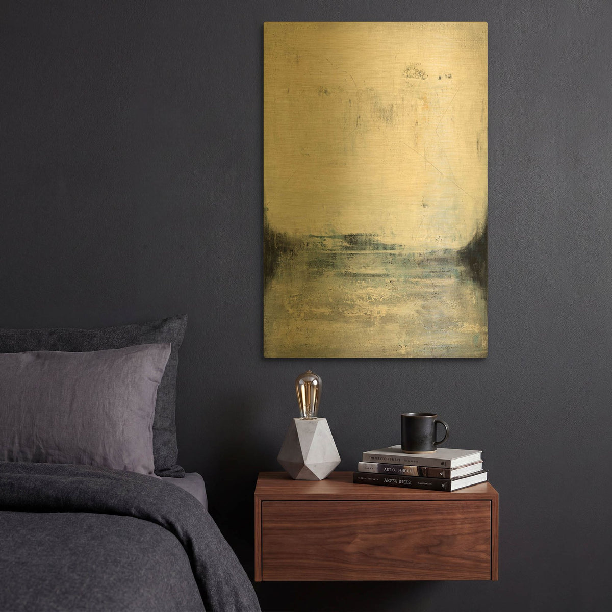 'Through The Mist' By Radek Smach Gold Metal Wall Art