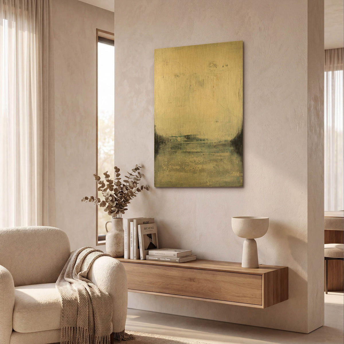 'Through The Mist' By Radek Smach Gold Metal Wall Art