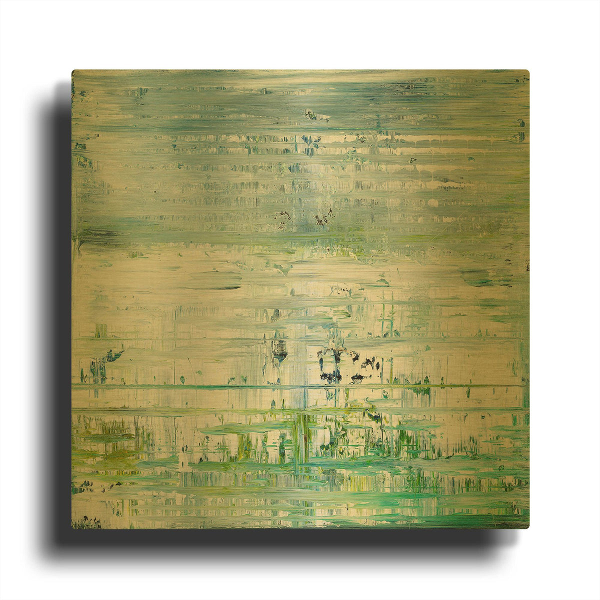 'Green Field' By Radek Smach Gold Metal Wall Art