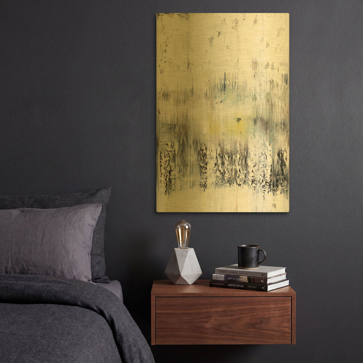 'Winter Shadow' By Radek Smach Gold Metal Wall Art